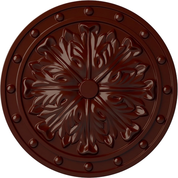 Ekena Millwork Foster Acanthus Leaf Medallion (Canopies up to 2 1/4"), 20 1/2"OD x 1 1/2"P, Brushed Mahogany CM20FOBMF - main